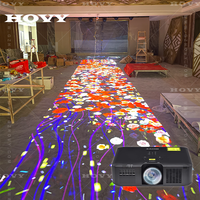 Écran LCD holographique 3D avec Wi-Fi intégré et projection interactive immersive sur le sol, équipement publicitaire