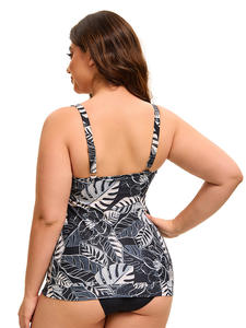 Vêtements de plage une pièce écologiques imprimés à motif solide pour femmes européennes et américaines, maillots de bain respirants de grande taille - Product Image 6