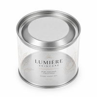 Tube d'emballage cylindrique en PVC transparent pour parfum et soins de la peau, emballage artisanal écologique avec gaufrage