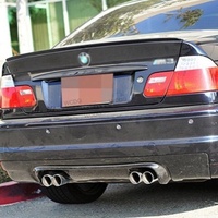 Diffuseur de pare-chocs arrière en fibre de carbone pour BMW E46 M3 1998-2004, style CSL, état neuf, kit carrosserie avec découpes pour l'échappement