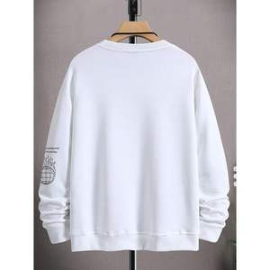 Sweat-shirt personnalisé en coton pour homme, col rond, manches longues, épaules tombantes, pull respirant en maille - Product Image 1