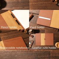 Cuaderno de Piel Sintética Grabable con Láser A5, Recargable con Bloc de Notas, Personalizable con Láser, Portafolio de Documentos Pequeño de Piel Sintética