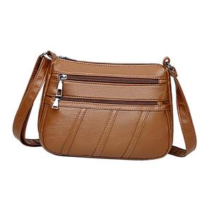 Borsa a tracolla Vintage da donna a tracolla Messenger in pelle sintetica borsa a tracolla a tracolla marrone-per l'autunno inverno nuova con catene - Product Image 3