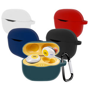 Venta de fábrica, funda protectora de silicona para <span class=keywords><strong>JBL</strong></span> <span class=keywords><strong>Tune</strong></span> T125TWS con funda para auriculares con gancho - Product Image 4