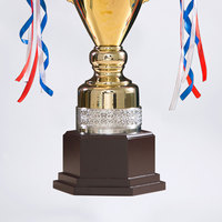 Trophée de championnat en métal à thème générique doré, trophées génériques avec base noire pour compétitions sportives et activités de club TB04