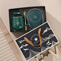 Ensemble de tasses électriques portables USB en céramique à température constante, tasse thermostatée à 55 degrés avec sous-verre chauffant