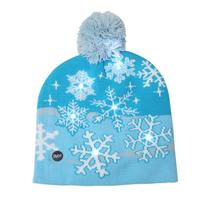 Topi Rajut LED Natal Menyala, Topi XMAS Hangat Musim Dingin, Hadiah Pesta Tahun Baru, Pohon, Manusia Jahe, Kepingan Salju, Lampu LED