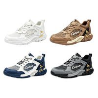 Chaussures de randonnée et de marche tout-terrain en mesh à laçage rapide, antidérapantes et basses