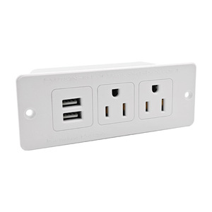 Regleta de Enchufes Oculta Estándar Estadounidense, Enchufe Empotrado para Escritorio, Muebles de Oficina, Gabinetes, Encimeras, USB - Product Image 2
