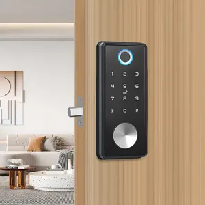 Estilo americano TT Bloqueio Deadbolt Door Locks Senha Digital Biométrico Segurança Door Lock Smart