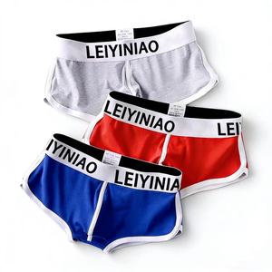 <span class=keywords><strong>Calzoncillos</strong></span> Bóxer de Algodón Suave, Transpirable y Cómodo para <span class=keywords><strong>Hombre</strong></span>, Ropa Interior <span class=keywords><strong>con</strong></span> Efecto Push-Up - Product Image 1