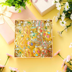 Bolas <span class=keywords><strong>de</strong></span> Vidrio Transparentes Pintadas a Mano, Adornos Colgantes <span class=keywords><strong>de</strong></span> Vidrio en Forma <span class=keywords><strong>de</strong></span> <span class=keywords><strong>Huevo</strong></span>, Decoraciones <span class=keywords><strong>de</strong></span> Huevos <span class=keywords><strong>de</strong></span> <span class=keywords><strong>Pascua</strong></span> <span class=keywords><strong>de</strong></span> Vidrio - Product Image 4