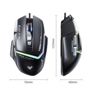 AULA S12pro 3D Style Optical Sensor Gaming <b>Mouse</b> 12800DPI RGB Backlit Wired Ergonomic Design E-Sports 7D Programmable 1600 Stock - Product Image 2