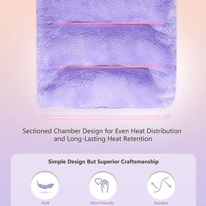 Compresse Chauffante Micro-ondable Humide Multi-usages <span class=keywords><strong>aux</strong></span> Graines <span class=keywords><strong>de</strong></span> Lin – Chaud/Froid pour Soulager les Crampes, les Douleurs Musculaires, du Cou et des Épaules - Product Image 5