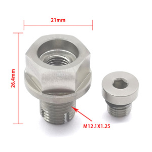 M12.1X1.25 Stainless Steel Oil Pan Repair Bolt With O Ring Drain <b>Plug</b> Screw For Automotive Use - Product Image 1