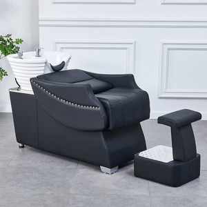 High-end ceramic basin hair washing <b>bed</b> - simple semi-reclining style - suitable for use in beauty salons and hair salons - Product Image 1