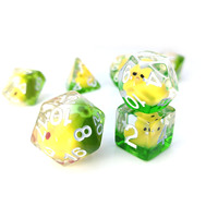 Jeu de dés de canard animaux à l'intérieur personnalisé mdn jeu de dés RPG en résine polyédrique à noyau liquide