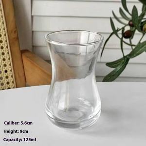 At Pack Europese Stijl Ontwerp 120Ml Turkse Zwarte Theekop Hittebestendige Glazen Afternoontea Voor Koffiebloemthee - Product Image 6