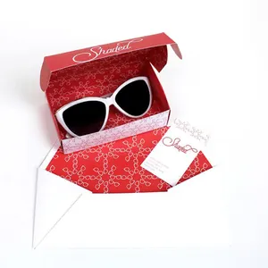 Caja de embalaje de gafas de seguridad plegable, de lujo, con impresión personalizada, precio barato