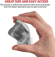 Sacs Mylar refermables, sacs d'emballage thermoscellables en feuille d'aluminium, petits sacs transparents argentés pour le stockage de bonbons et de bijoux