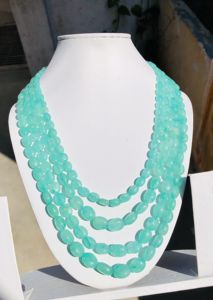 Cuentas de piedra Natural de 4mm de alta calidad, Esmeralda rusa, forma de Mani ovalada, collar de boda de Esmeralda verde, cuentas de piedras preciosas de Stock limitado - Product Image 4