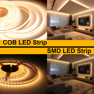Tira de LED COB con Control de Intensidad, 320 LED/m, 24V, <span class=keywords><strong>3m</strong></span>/5m, Ajustable con Perilla, Cortable, para Decoración e Iluminación del Hogar, Cocina y Oficina - Product Image 3