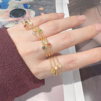 Bague en Argent S925 en Gros, Pierres Précieuses Naturelles, Personnalisable, Saint-Valentin, Empilable, pour Femme, Pierre de Naissance des 12 Mois