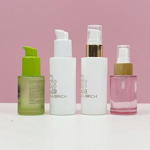 1oz 2oz 4oz 15ml 30ml 60ml White Cosmetics <b>Empty</b> Essential Oil Face Serum Glass Dropper <b>Bottles</b> with Dropper Lid and Lotion Lids - Product Image 4