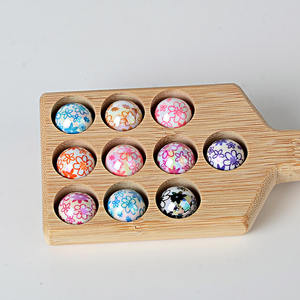 Perles en acrylique UV de 16 mm, colorées et imprimées de motifs floraux - Accessoire pour stylo à perler DIY, support de bijoux, chaîne de téléphone portable - Product Image 1