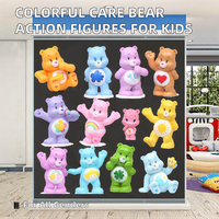 Care Bear PVC 玩偶玩具新品上市 彩色卡通动作玩偶 儿童趣味模型玩具
