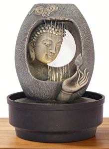 Fontaine d'eau en résine Bouddha pour table - Décoration <span class=keywords><strong>Zen</strong></span> pour la relaxation et une ambiance spirituelle à la maison et au bureau - Product Image 3