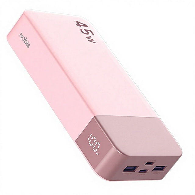 NOBIS Portable Charger 20000mAh 45W Fast Charging Power Bank Digital Display USB-C Ports Phones Laptops Etc. Dual Voltage
