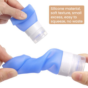 Multiple Clear 2oz 30ml Silicone Reusable <b>Travel</b> Size Mini Cosmetic Bottles Plastic Free Shampoo Container for Lotion Packaging - Product Image 3