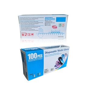 Disposable Nitrile Gloves 100 Pcs Black Size M L XL Food Processing Acid Alkali Resistant High Elasticity Wear Resistant - Product Image 1