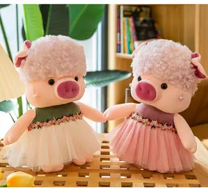 Yüksek kalite dolması hayvan oyuncaklar Anime peluş sevimli domuz doldurulmuş oyuncak Kawaii küçük Piglet dolması Plushied çocuklar için bebek oyuncakları