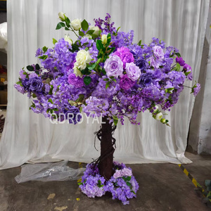 Tienda de interior casi natural árboles de flores rosas decoración de boda verde con rosas rojas de seda árbol de flores artificiales - Product Image 2