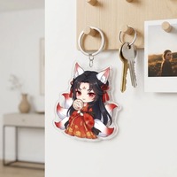 Porte-clés en acrylique de style ancien captivant, personnalisé avec un pendentif Chibi, en métal, pour cosplay et ornement de sac - Vente en gros