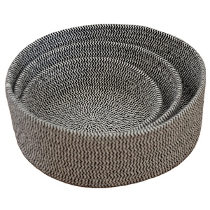 Droit Ontwerp Katoenen Touwbakmanden Lege Opbergdozen Voor Geschenken En Dekens - Product Image 1