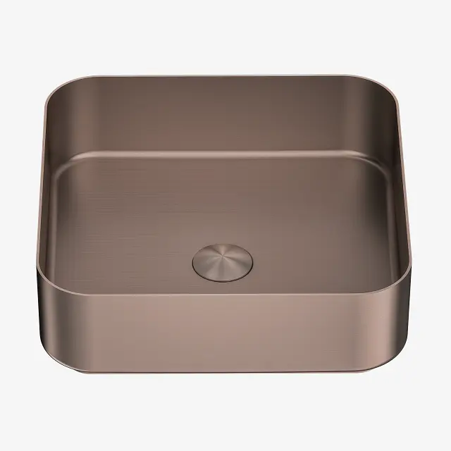Prodotto caldo lavabo da bagno sopra il bancone lavello dell'armadio da cucina lavello da bagno quadrato singolo in acciaio inossidabile