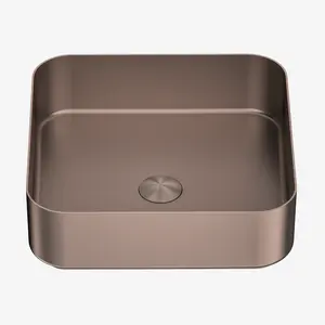 Hot Product Bathroom Wash Basin above counter Kitchen Cabinet Sink Single Stainless Steel Square Bathroom Sink