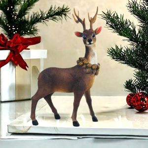 1 Juego de Adornos Navideños, Figura de Alce, Estatua de Reno Navideño de Resina para Decoración Festiva - Product Image 5