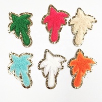 Patchs personnalisés en cuir PU brodés de l'alphabet à paillettes de 5/6/7cm patchs en chenille pour lettres thermocollantes pour vêtements et uniformes