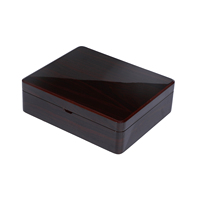 Boîte à chocolats en bois brillant avec écran LCD intégré, boutons de contrôle multimédia, doublure en PU, logo personnalisé pour l'emballage de desserts du Ramadan et de l'Aïd