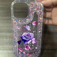 Coque de téléphone de luxe en TPU scintillant pour iPhone 17 16 15 14 13 12 et Motorola G05 G35 G55 E14 G84 G54 G14 E13, motif floral pour femme