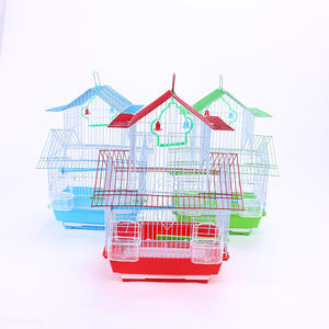 Venta caliente gran diseño de <span class=keywords><strong>castillo</strong></span> estilo múltiple Color hierro <span class=keywords><strong>loro</strong></span> jaula al por mayor alambre plegable pequeño alambre de Metal jaula de pájaros - Product Image 5