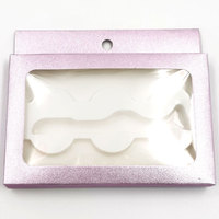 Boîte d'emballage en carton ondulé à sept compartiments pour faux cils, couleur unie, vide, pour cosmétiques, vente en gros