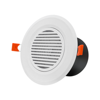 Grille d'aération ronde minimaliste en ABS à clipser, cadre ultra-fin, sortie d'air dissimulée avec volume d'air réglable