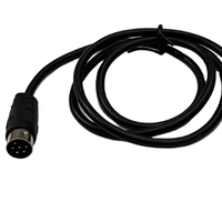 Conector de cable macho DIN de 6 pines macho a DIN de 6 pines de alta calidad Material de carcasa de PC nominal 5A para aplicaciones de alimentación y PCB