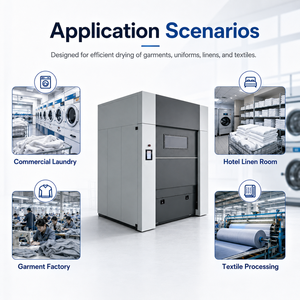 Séchoir <span class=keywords><strong>à</strong></span> tambour industriel <span class=keywords><strong>à</strong></span> grande capacité, <span class=keywords><strong>pompe</strong></span> <span class=keywords><strong>à</strong></span> <span class=keywords><strong>chaleur</strong></span>, équipement professionnel de séchage de vêtements pour usage en usine - Product Image 4