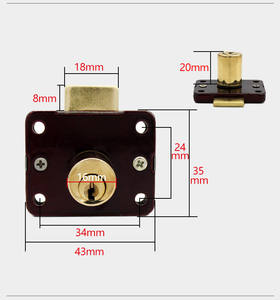Fabricant <span class=keywords><strong>de</strong></span> gros 16Mm-22Mm produits en cuivre serrures <span class=keywords><strong>de</strong></span> <span class=keywords><strong>tiroir</strong></span> et d'armoire <span class=keywords><strong>de</strong></span> bureau à l'ancienne petite et grande ouverture <span class=keywords><strong>de</strong></span> noyau - Product Image 5
